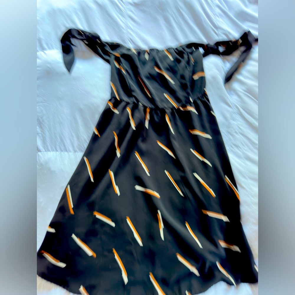 Black dress with off shoulder straps